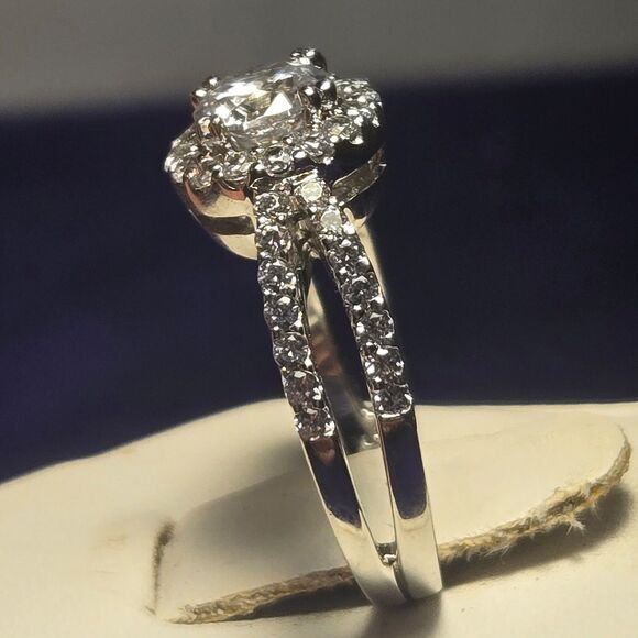 Romance Engagement Sterling Silver Ring Sz 6 - Picture 3 of 10